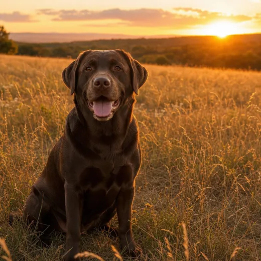 A chocolate labrador