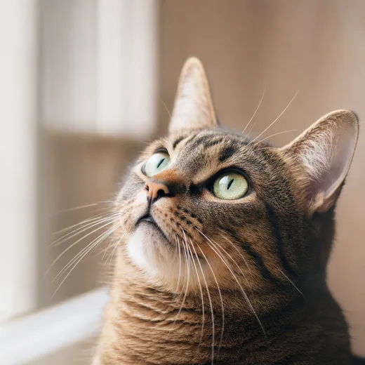 A tabby cat